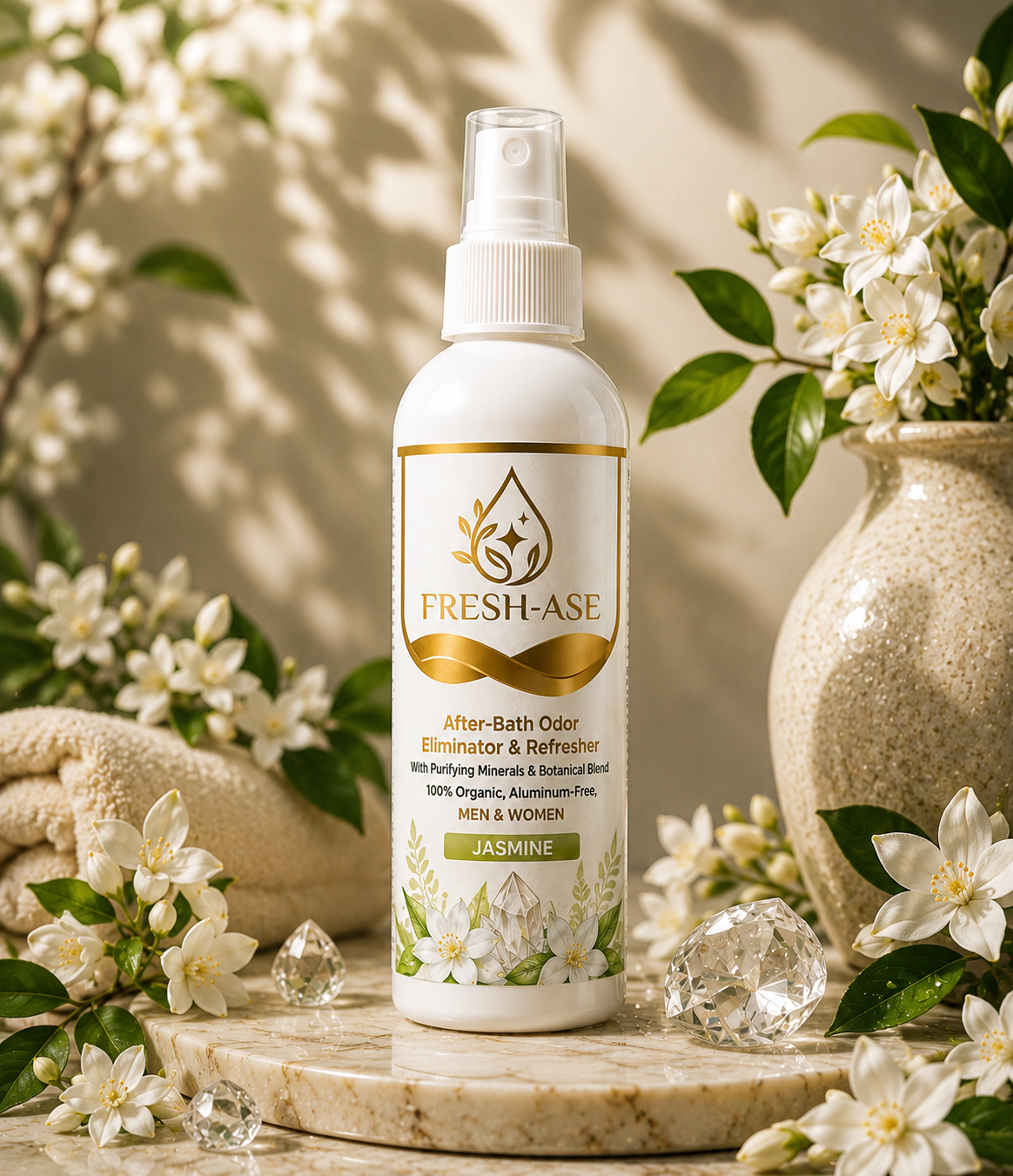 FRESH-ASE After-Bath Odor Eliminator &amp; Refresher — Jasmine 200ml (Coming Soon)
