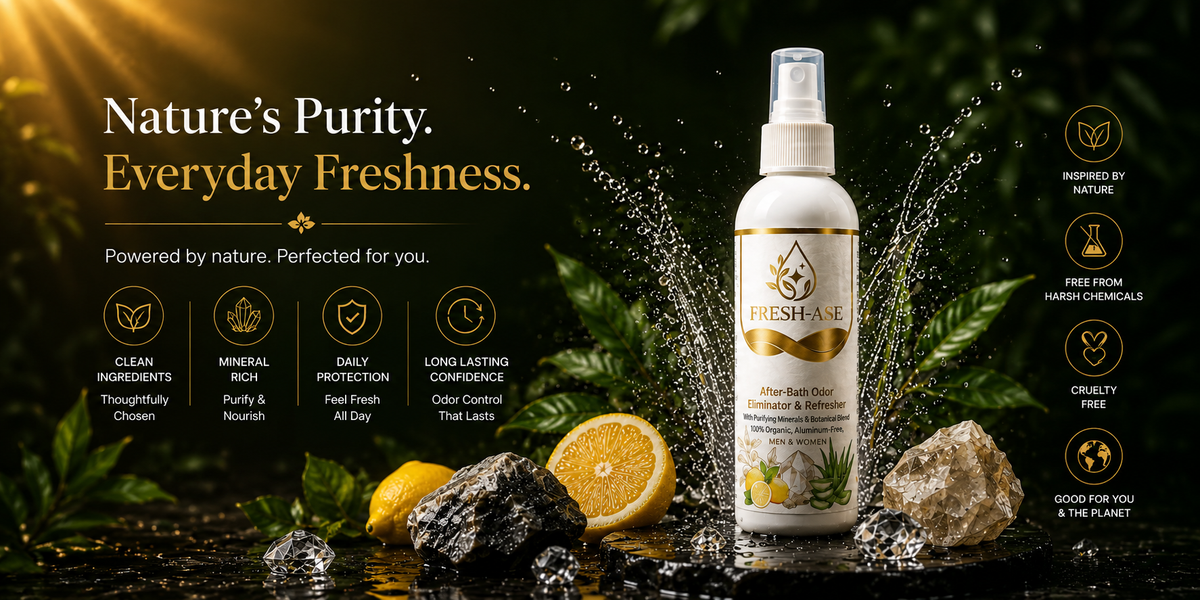 FRESH-ASE natural freshness spray with purifying minerals